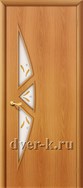 Остекленная ламинированная дверь эконом класса Соната ДФ миланский орех