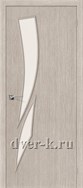 Остекленная ламинированная межкомнатная дверь Мастер-10 3D Cappuccino
