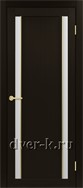 Межкомнатная дверь Оптима Порте Турин 522.212 АПС SG в экошпоне венге со стеклом Мателюкс и молдингом матовое золото
