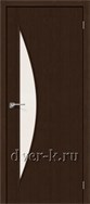 Остекленная ламинированная межкомнатная дверь Мастер-6 3D Wenge