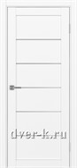 Глухая межкомнатная дверь Оптима Порте Турин 501.1 АПП SC в цвете белый снежный с молдингом матовый хром