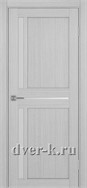 Межкомнатная дверь Оптима Порте Турин 523.221 в экошпоне дуб серый со стеклом Мателюкс