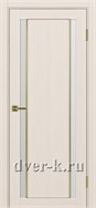 Межкомнатная дверь Оптима Порте Турин 522.212 АПС SG в цвете ясень перламутровый со стеклом Мателюкс и молдингом матовое золото
