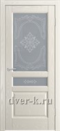 Остекленная шпонированная дверь Ростра-3 ДО в цвете бьянко