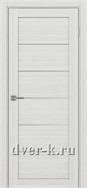 Глухая межкомнатная дверь Оптима Порте Турин 501.1 АПП SC в цвете ясень серебристый с молдингом матовый хром
