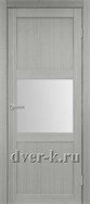 Межкомнатная дверь Оптима Порте Турин 530.121 в экошпоне дуб серый со стеклом Мателюкс