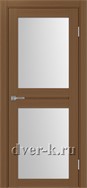 Межкомнатная дверь Оптима Порте Турин 520.212 в экошпоне орех со стеклом Мателюкс