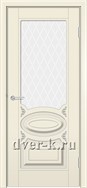 Остекленная эмалированная дверь Ювелия ДГ ваниль с патиной серебро