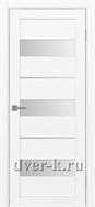 Межкомнатная дверь Оптима Порте Турин 526.122 в цвете белый снежный со стеклом Мателюкс