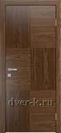 Глухая шпонированная дверь Plain-3 в цвете американский орех