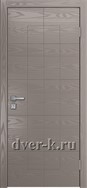 Глухая шпонированная дверь Vertikal-7 в темно-сером цвете