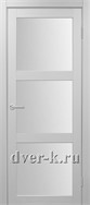 Межкомнатная дверь Оптима Порте Турин 530.222 в экошпоне белый лед со стеклом Мателюкс