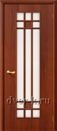Остекленная недорогая межкомнатная дверь Приора ДГ в финиш-пленке итальянский орех