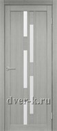 Межкомнатная дверь Оптима Порте Турин 551.121 в экошпоне дуб серый со стеклом Мателюкс