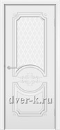 Остекленная эмалированная дверь Адель ДО в белой эмали