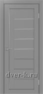 Глухая межкомнатная дверь Оптима Порте Турин 524.11 АПП SC в сером экошпоне с молдингом матовый хром