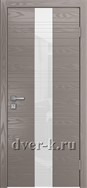 Остекленная шпонированная дверь Vertikal-5 в темно-сером цвете