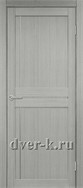 Глухая межкомнатная дверь Турин 523.111 АПП SC в экошпоне дуб серый с молдингом матовый хром