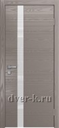Остекленная шпонированная дверь Vertikal-4 в темно-сером цвете