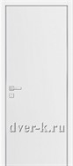 пластиковый дверной блок белый гладкий с алюминиевым торцом