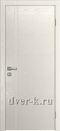 Глухая шпонированная дверь Vertikal-12 в цвете бьянко