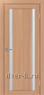 Межкомнатная дверь Оптима Порте Турин 520.212 АПС SC в экошпоне ясень темный со стеклом Мателюкс и молдингом матовый хром