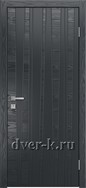 Глухая шпонированная дверь Vertikal-13 в цвете неро