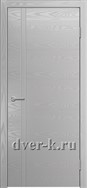 Глухая шпонированная дверь Vertikal-12 в светло-сером цвете