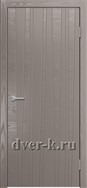 Глухая шпонированная дверь Vertikal-13 в темно-сером цвете
