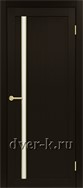 Межкомнатная дверь Оптима Порте Турин 527 АПС SG в экошпоне венге со стеклом Мателюкс и молдингом матовое золото