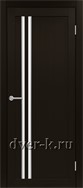 Межкомнатная дверь Оптима Порте Турин 525 АПС SC в экошпоне венге со стеклом Мателюкс и молдингом матовый хром