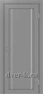 Глухая межкомнатная дверь Оптима Порте Турин 522.111 АПП SC в сером цвете с молдингом матовый хром