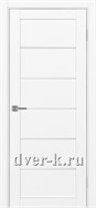 Межкомнатная дверь Оптима Порте Турин 506 в цвете белый снежный со стеклом Мателюкс