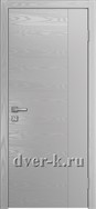 Глухая шпонированная дверь Vertikal-15 в светло-сером цвете