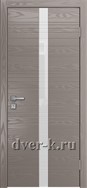 Остекленная шпонированная дверь Vertikal-3 в темно-сером цвете