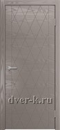 Глухая шпонированная дверь Vertikal-10 в темно-сером цвете