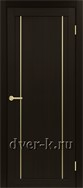 Межкомнатная дверь Оптима Порте Турин 522.111 АПП SG в экошпоне венге с молдингом матовое золото