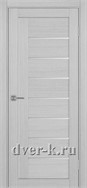 Межкомнатная дверь Оптима Порте Турин 524.21 в экошпоне дуб серый со стеклом Мателюкс