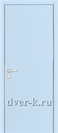 пластиковый дверной блок гладкий RAL 5024 с алюминиевым торцом