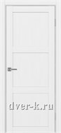 Глухая межкомнатная дверь Оптима Порте Турин 530.111 в экошпоне белый лед