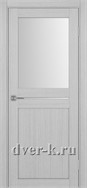 Межкомнатная дверь Оптима Порте Турин 520.221 в экошпоне дуб серый со стеклом Мателюкс