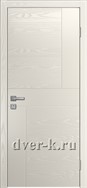 Глухая шпонированная дверь Vertikal-9 в цвете бьянко