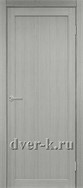 Глухая межкомнатная дверь Оптима Порте Турин 501.1 в экошпоне дуб серый