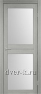 Межкомнатная дверь Оптима Порте Турин 520.212 в экошпоне дуб серый со стеклом Мателюкс