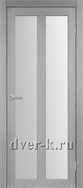 Межкомнатная дверь Optima Porte Турин 521.22 в экошпоне дуб серый со стеклом Мателюкс