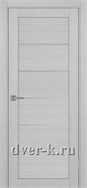 Глухая межкомнатная дверь Турин 501.1 АПП SC в экошпоне дуб серый с молдингом матовый хром