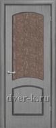 Строительная межкомнатная дверь с остеклением Наполеон ДО серый дуб
