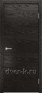 Глухая шпонированная дверь Vertikal-14 в цвете неро
