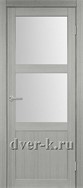 Межкомнатная дверь Оптима Порте Турин 530.221 в экошпоне дуб серый со стеклом Мателюкс