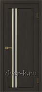 Межкомнатная дверь Оптима Порте Турин 525.121 АПС SG в экошпоне венге со стеклом Мателюкс и молдингом матовое золото